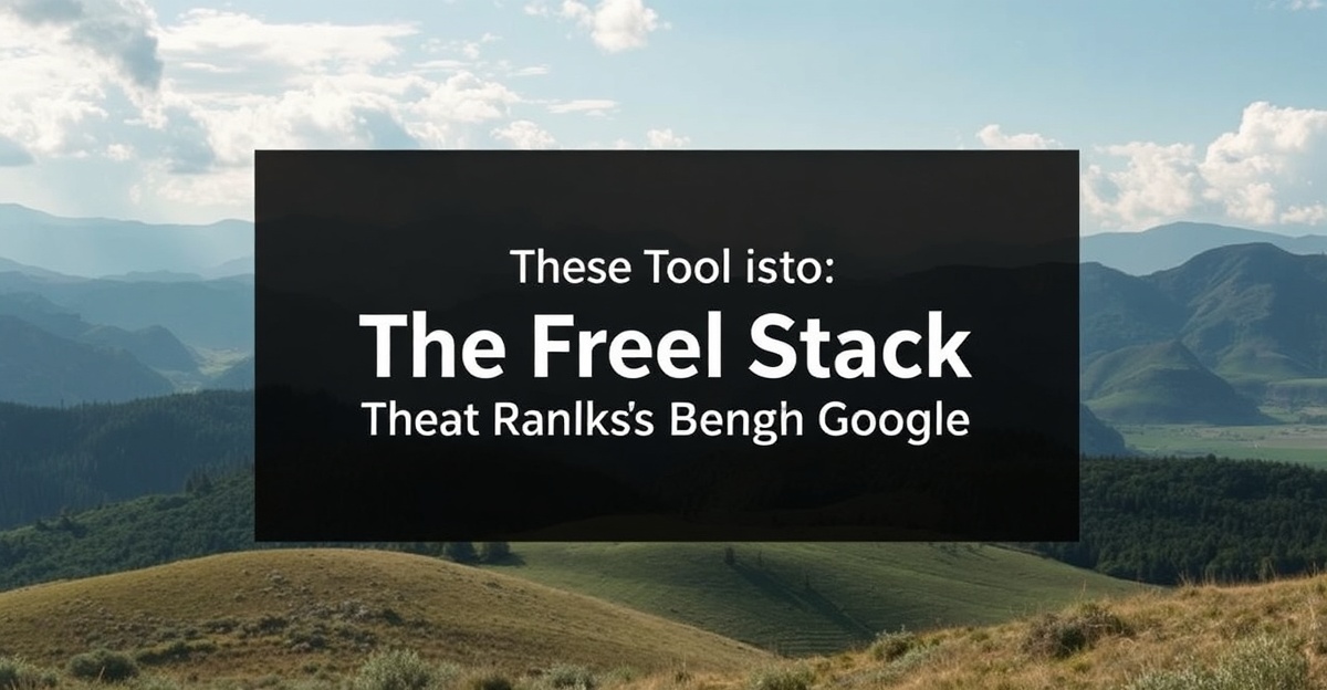 The Free Tool Stack